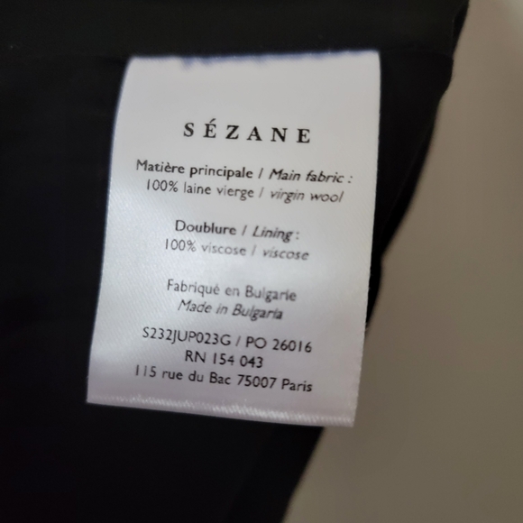 Sezane Gillie Skirt - Charcoal Gray Size FR 44/US 12 - 100% Virgin Wool - Picture 9 of 11